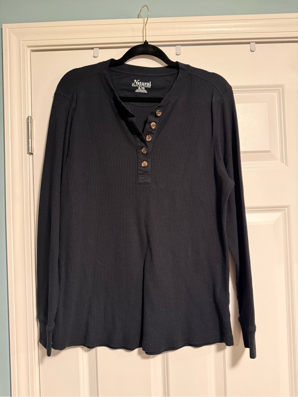 10 Items for $20: Natural Reflections Black Ribbed Henley Top